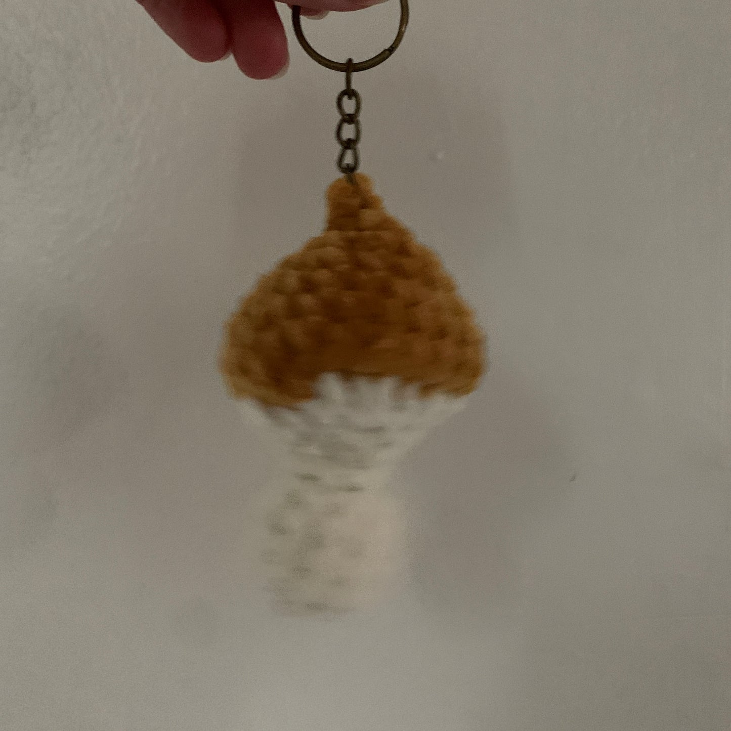 Crochet Mushroom Keychain