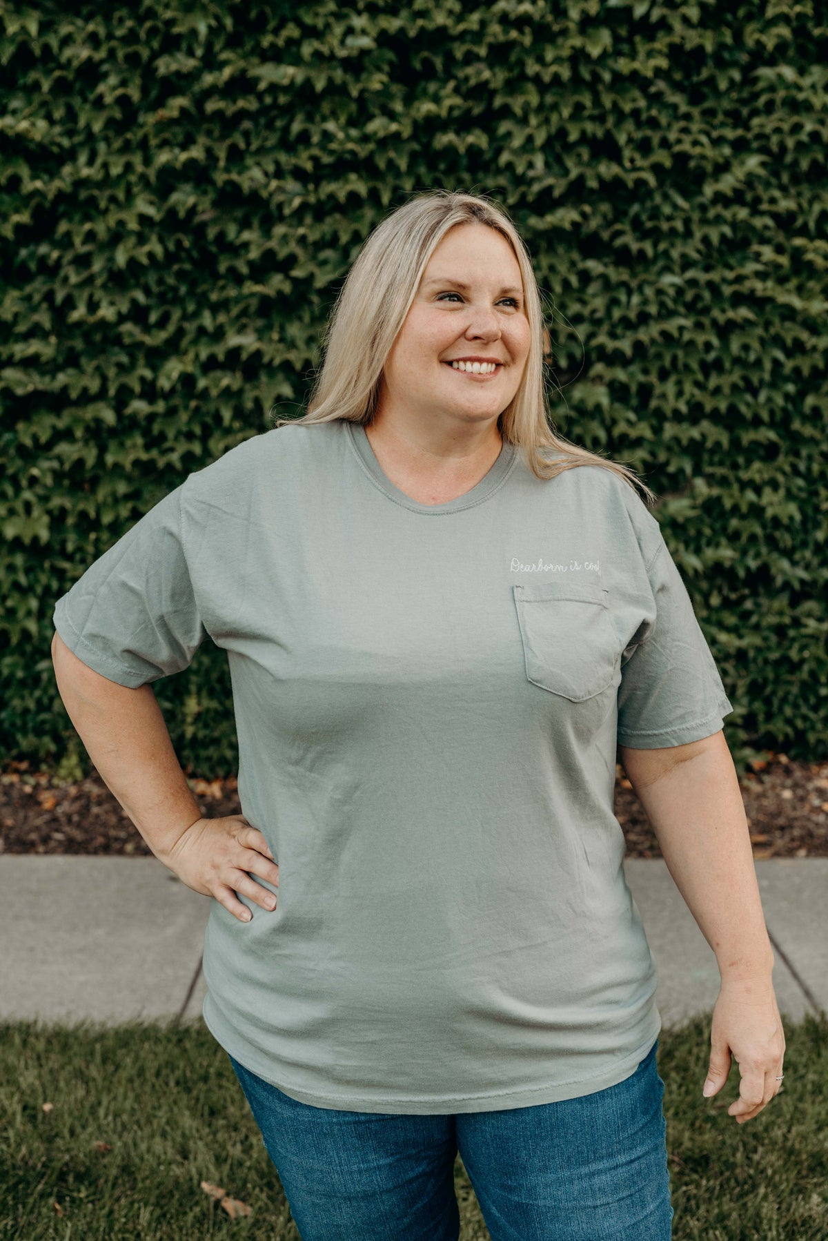 Embroidered pocket tee | Dearborn is Cool