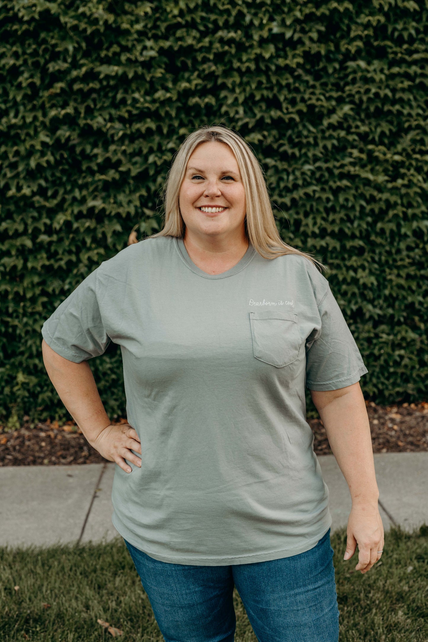 Embroidered pocket tee | Dearborn is Cool