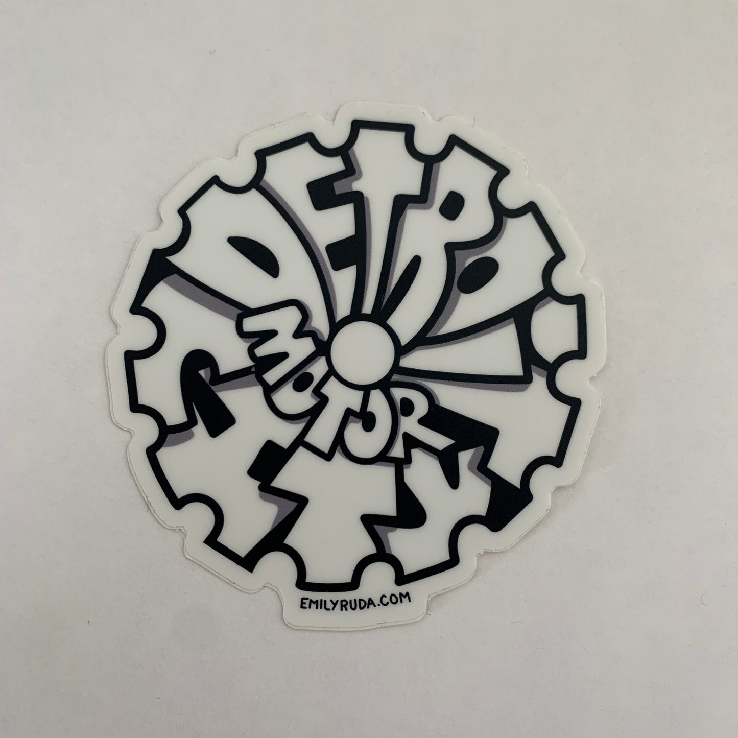 Detroit Motor City Wheel Holographic Sticker