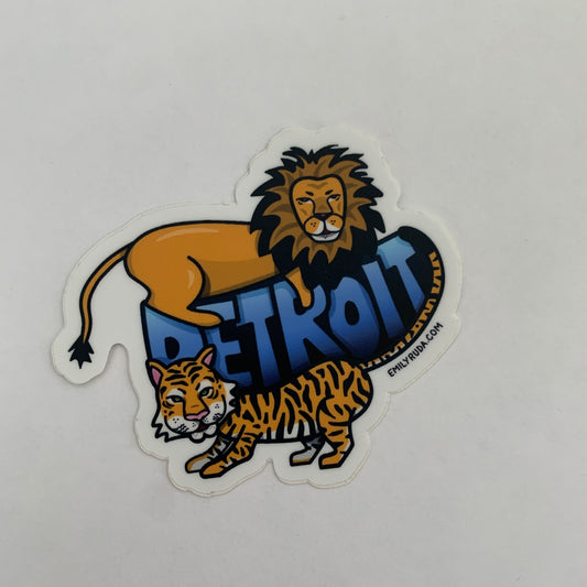 Lion & Tiger Sticker