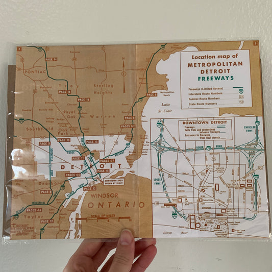 Metropolitan Detroit Freeways Map Print