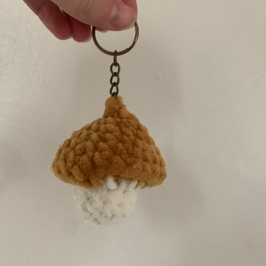Crochet Mushroom Keychain