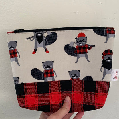 Two-tone cosmetic bags
