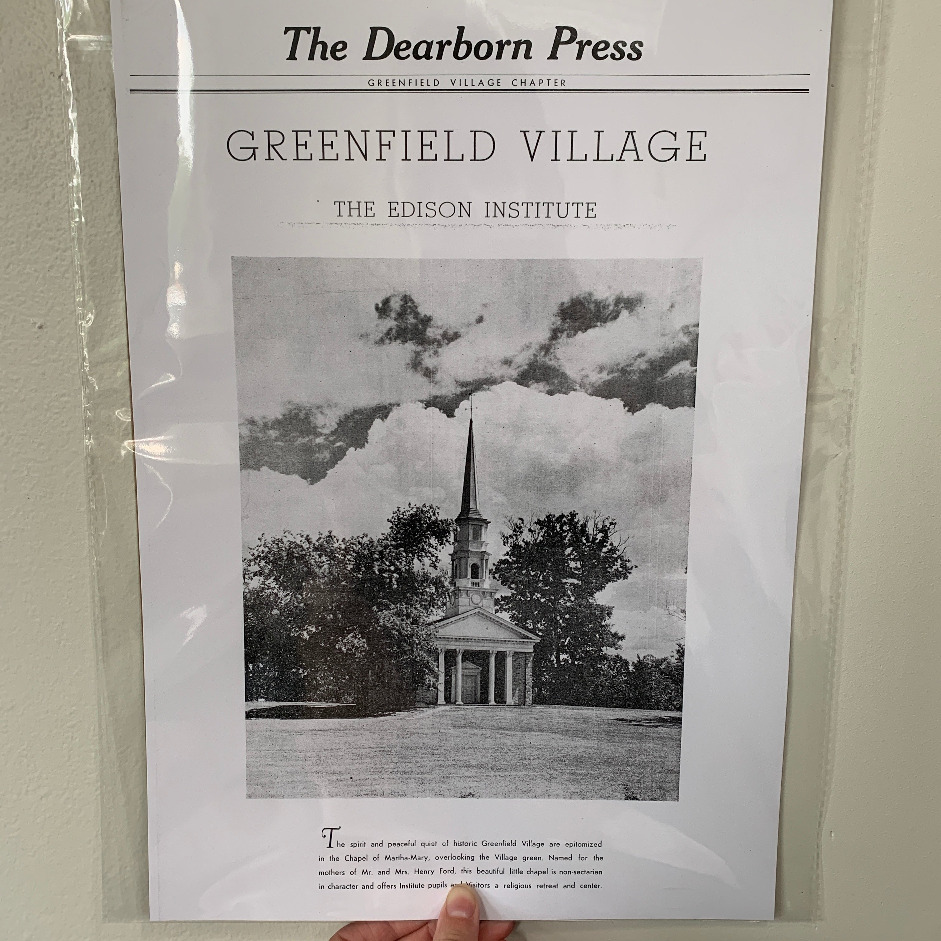 Greenfield Village | The Dearborn Press Print