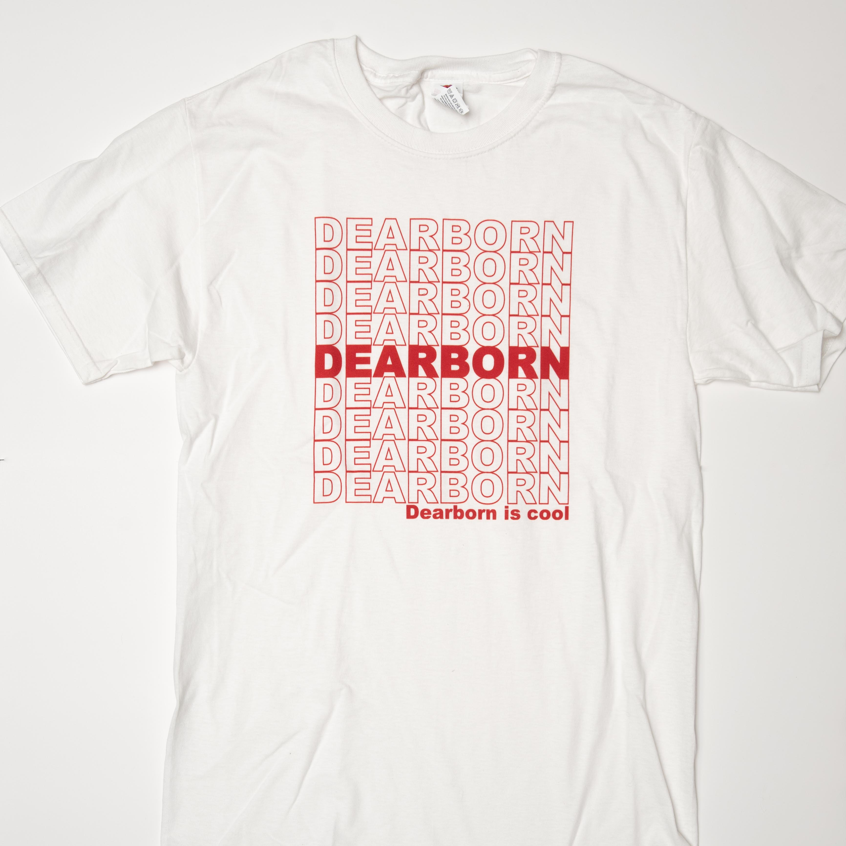 Short Sleeve T-Shirt | Red and White Dearborn