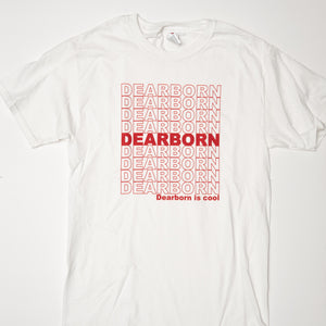 Short Sleeve T-Shirt | Red and White Dearborn