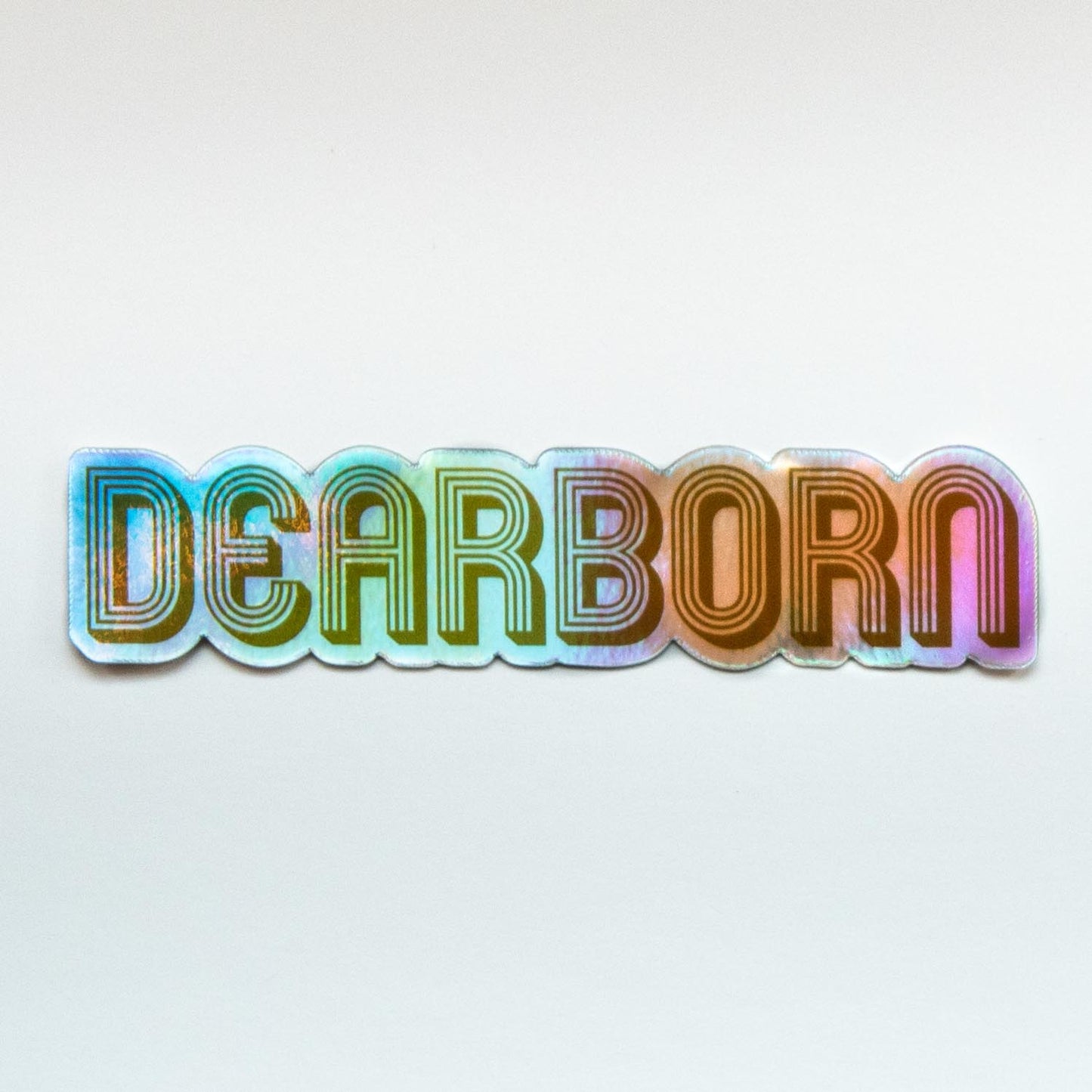 Retro Dearborn Holographic | Sticker